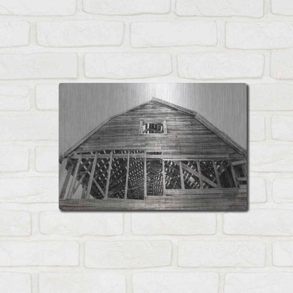 Luxe Metal Art 'Wyoming Barn' by Lori Deiter, Metal Wall Art,16x12