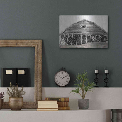 Luxe Metal Art 'Wyoming Barn' by Lori Deiter, Metal Wall Art,16x12