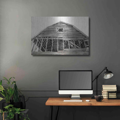 Luxe Metal Art 'Wyoming Barn' by Lori Deiter, Metal Wall Art,36x24