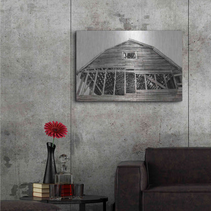 Luxe Metal Art 'Wyoming Barn' by Lori Deiter, Metal Wall Art,36x24