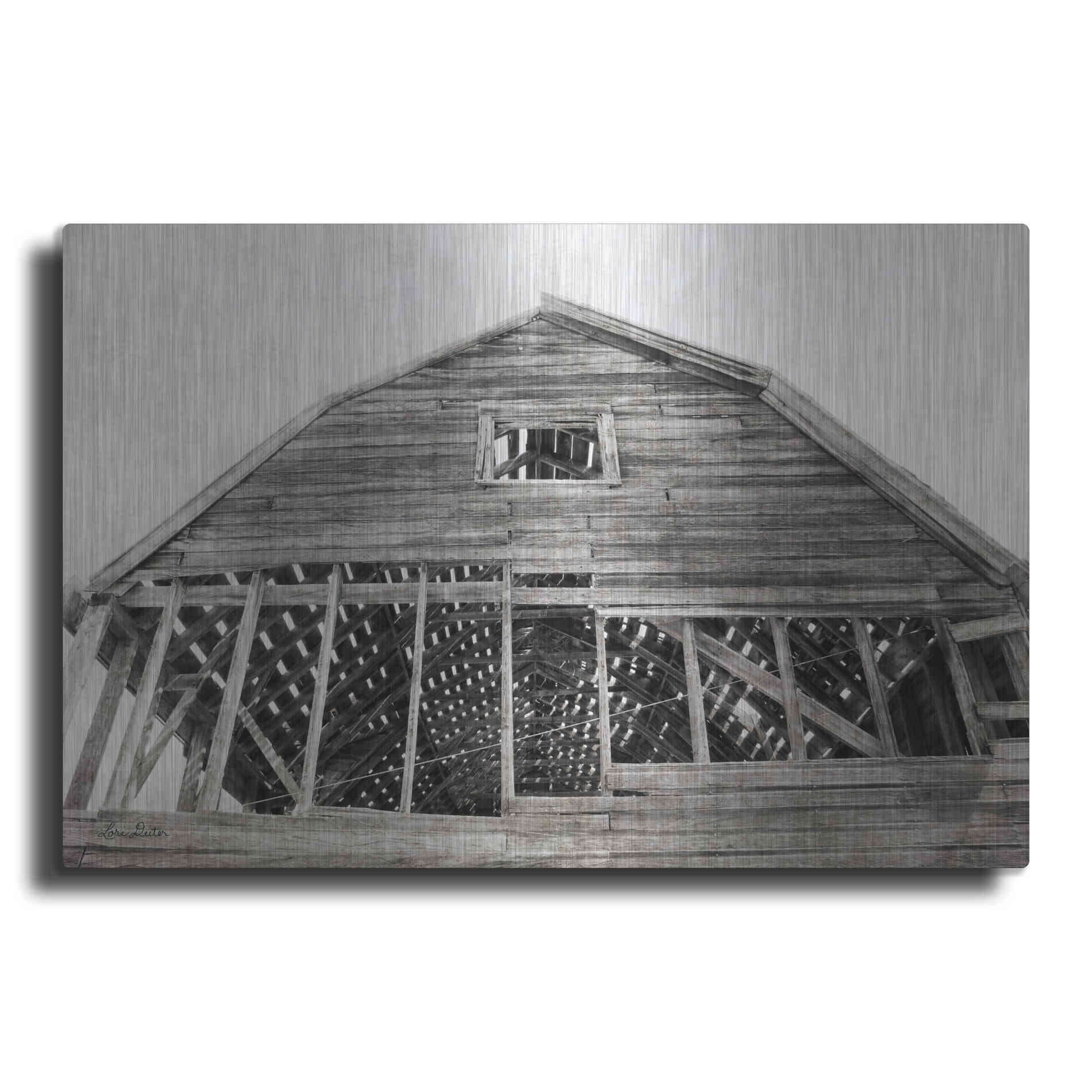 Luxe Metal Art 'Wyoming Barn' by Lori Deiter, Metal Wall Art