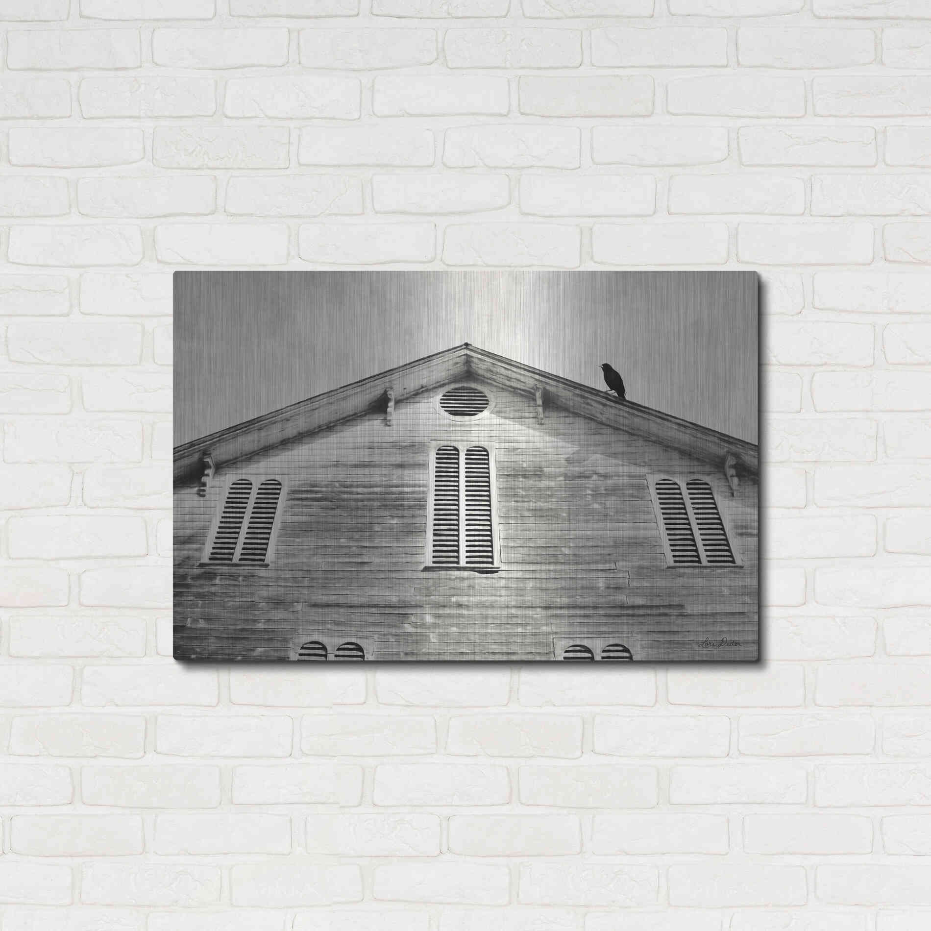 Luxe Metal Art 'Fort Halifax Crow' by Lori Deiter, Metal Wall Art,36x24