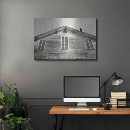 Luxe Metal Art 'Fort Halifax Crow' by Lori Deiter, Metal Wall Art,36x24