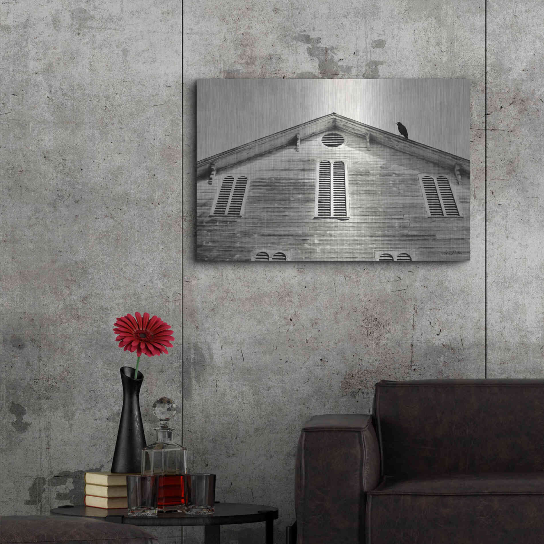 Luxe Metal Art 'Fort Halifax Crow' by Lori Deiter, Metal Wall Art,36x24