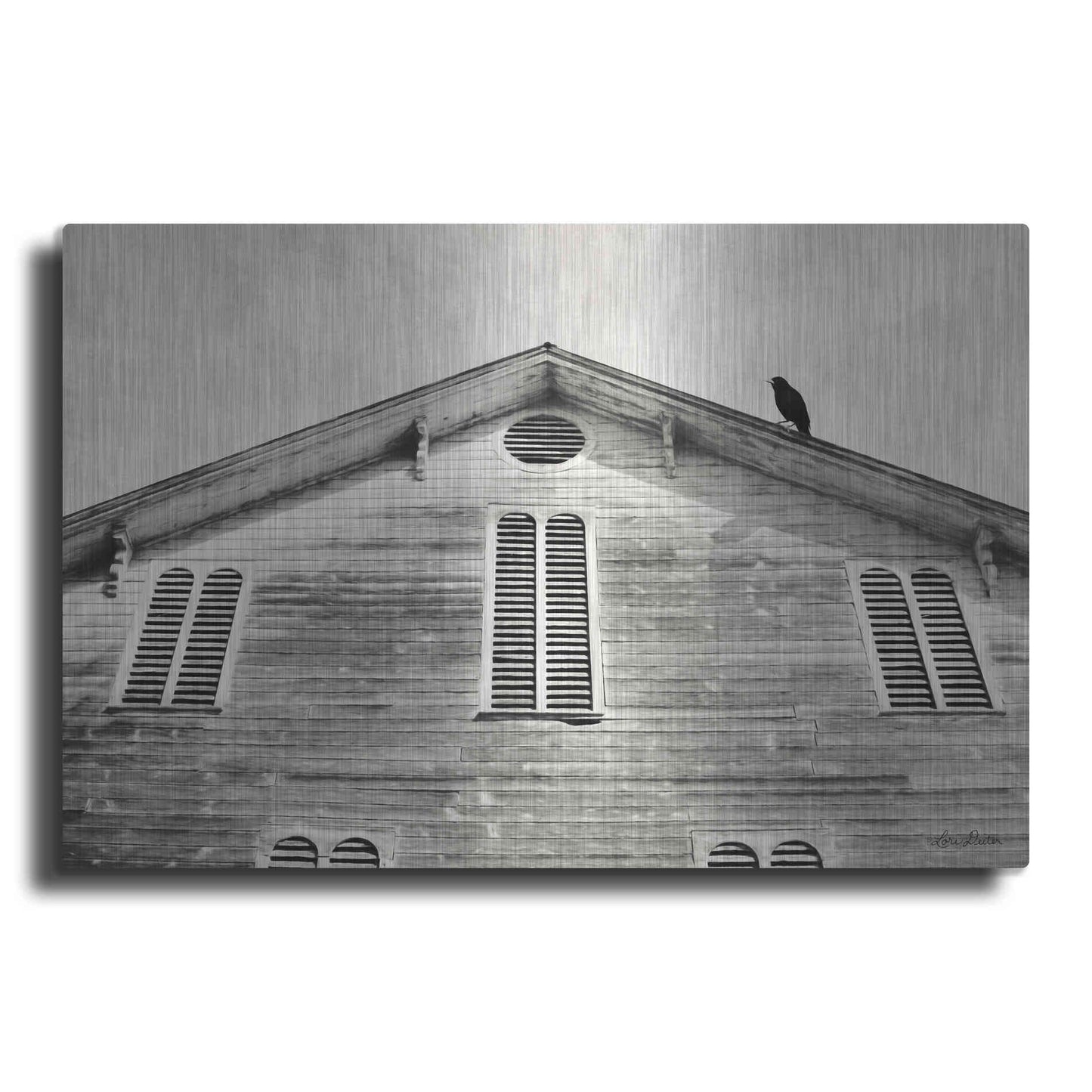Luxe Metal Art 'Fort Halifax Crow' by Lori Deiter, Metal Wall Art