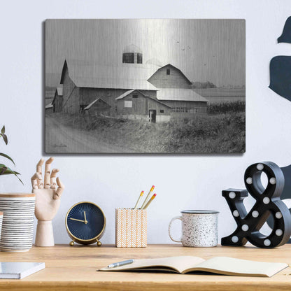 Luxe Metal Art 'Rural Charm' by Lori Deiter, Metal Wall Art,16x12