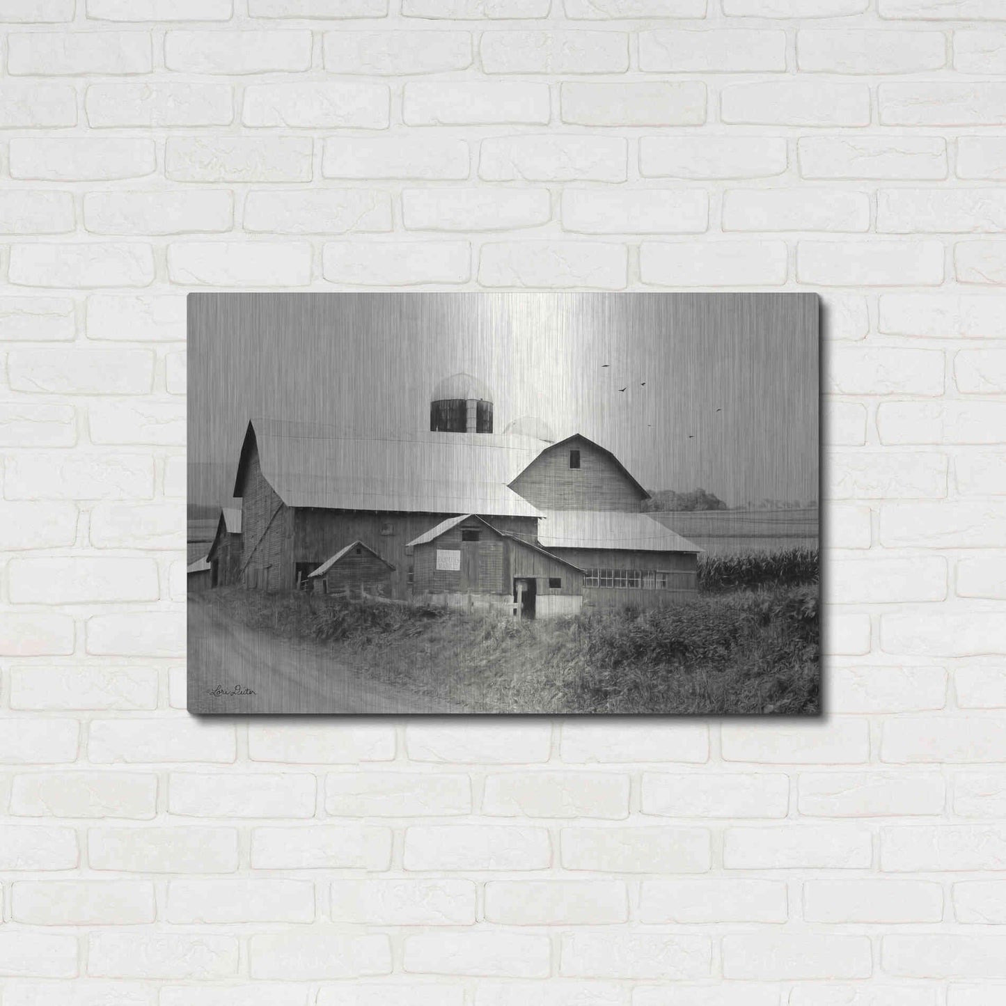 Luxe Metal Art 'Rural Charm' by Lori Deiter, Metal Wall Art,36x24