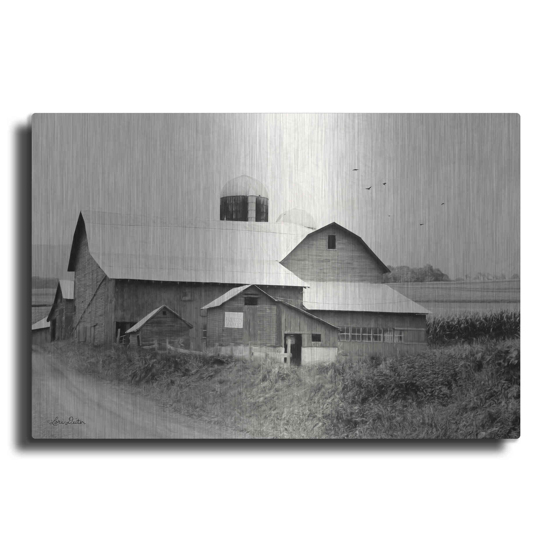 Luxe Metal Art 'Rural Charm' by Lori Deiter, Metal Wall Art