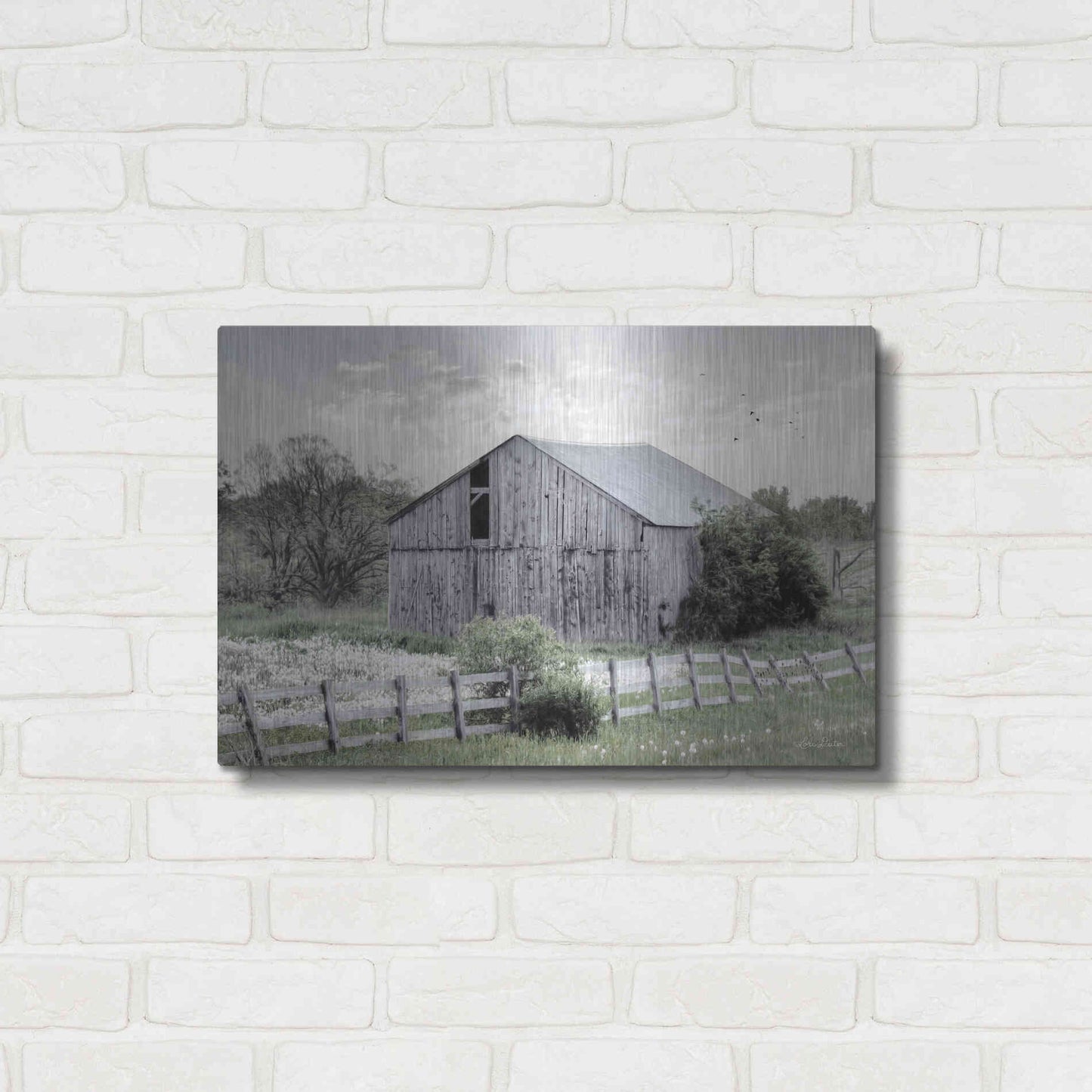 Luxe Metal Art 'Barnsville Barn' by Lori Deiter, Metal Wall Art,24x16