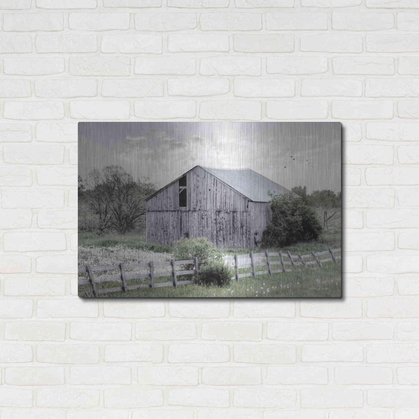Luxe Metal Art 'Barnsville Barn' by Lori Deiter, Metal Wall Art,36x24