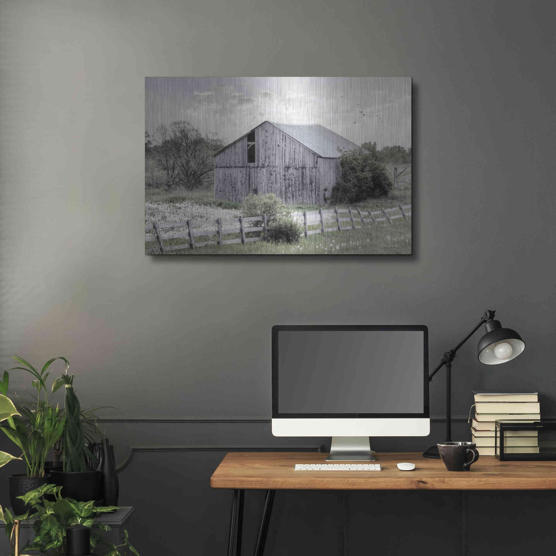 Luxe Metal Art 'Barnsville Barn' by Lori Deiter, Metal Wall Art,36x24