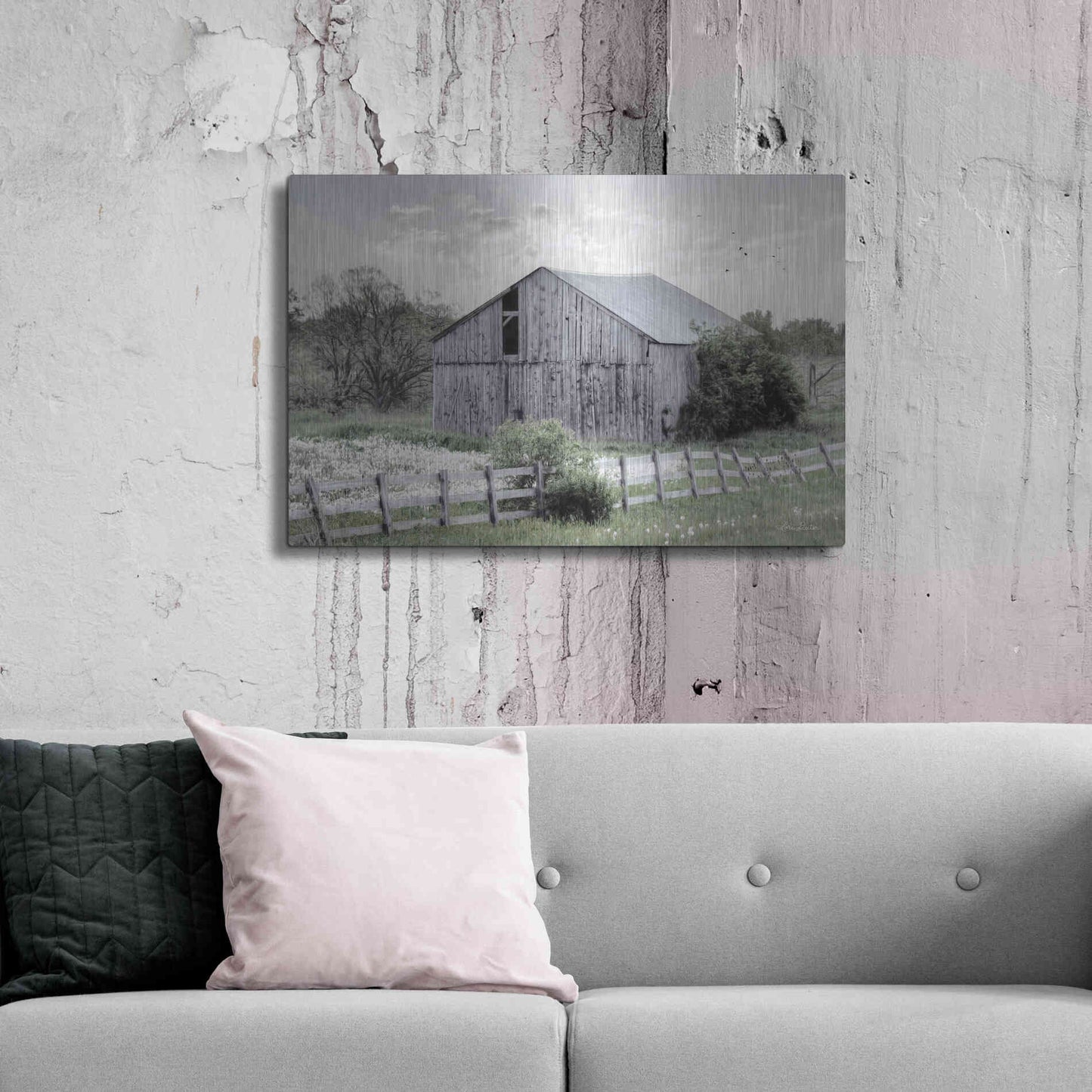 Luxe Metal Art 'Barnsville Barn' by Lori Deiter, Metal Wall Art,36x24