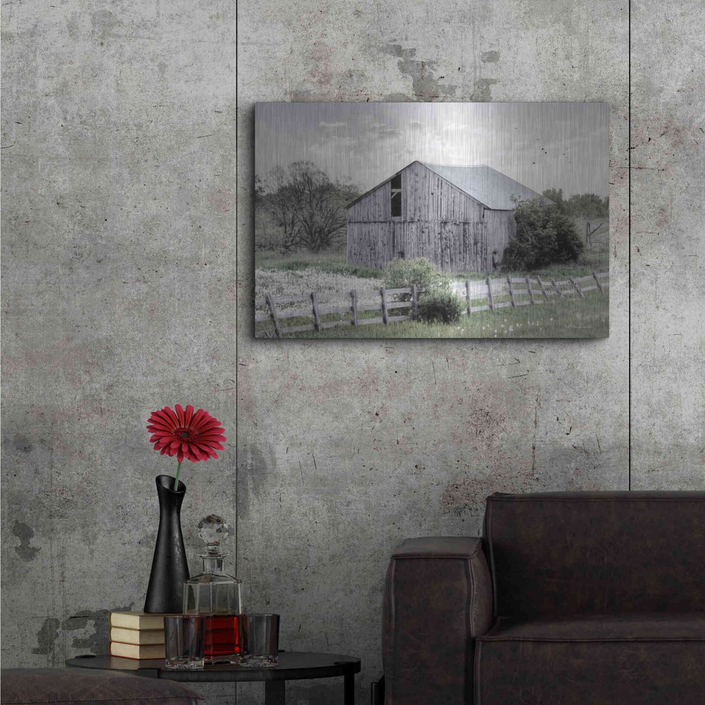 Luxe Metal Art 'Barnsville Barn' by Lori Deiter, Metal Wall Art,36x24
