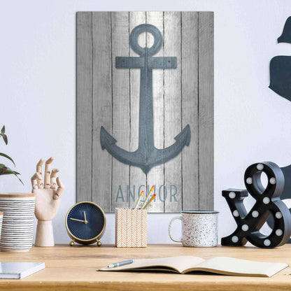 Luxe Metal Art 'Anchor' by Lori Deiter, Metal Wall Art,12x16