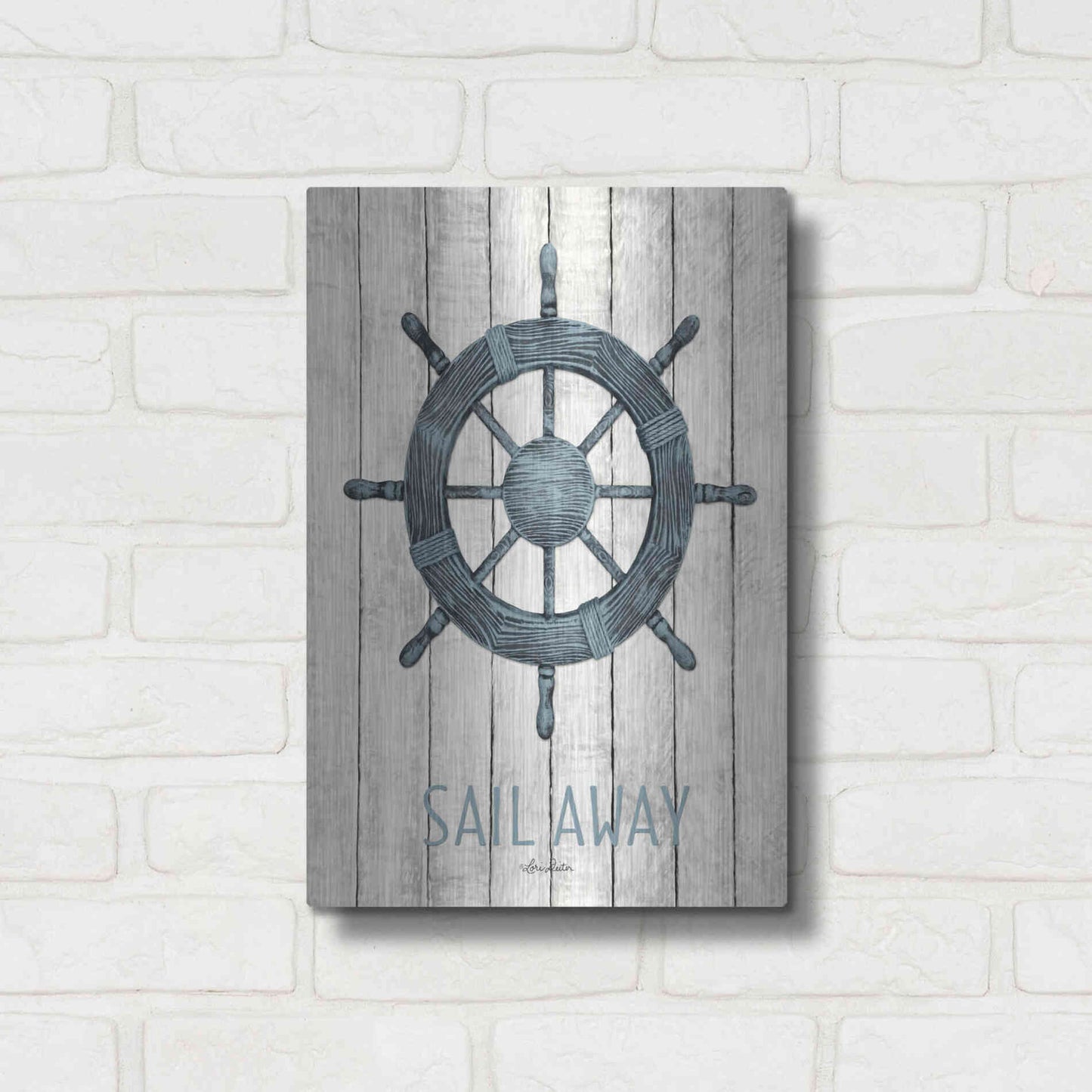 Luxe Metal Art 'Sail Away' by Lori Deiter, Metal Wall Art,12x16