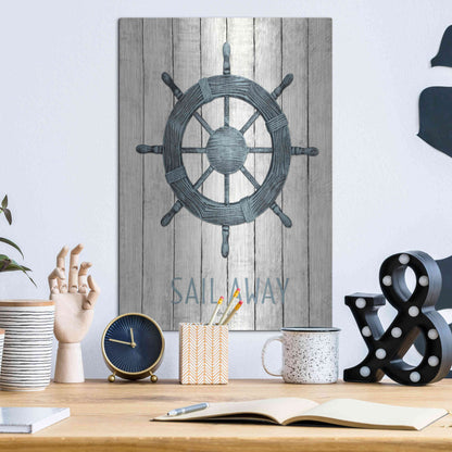 Luxe Metal Art 'Sail Away' by Lori Deiter, Metal Wall Art,12x16