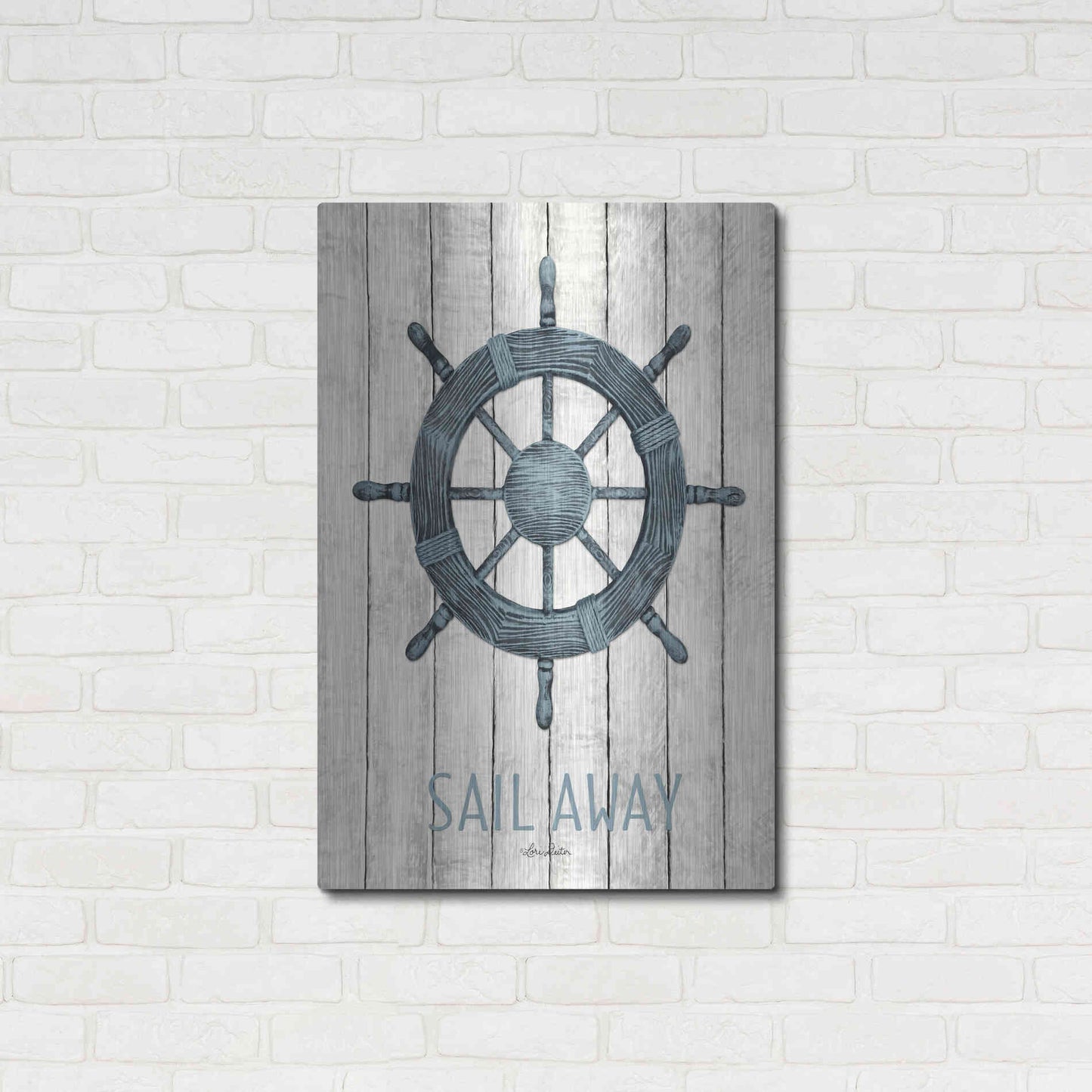 Luxe Metal Art 'Sail Away' by Lori Deiter, Metal Wall Art,24x36