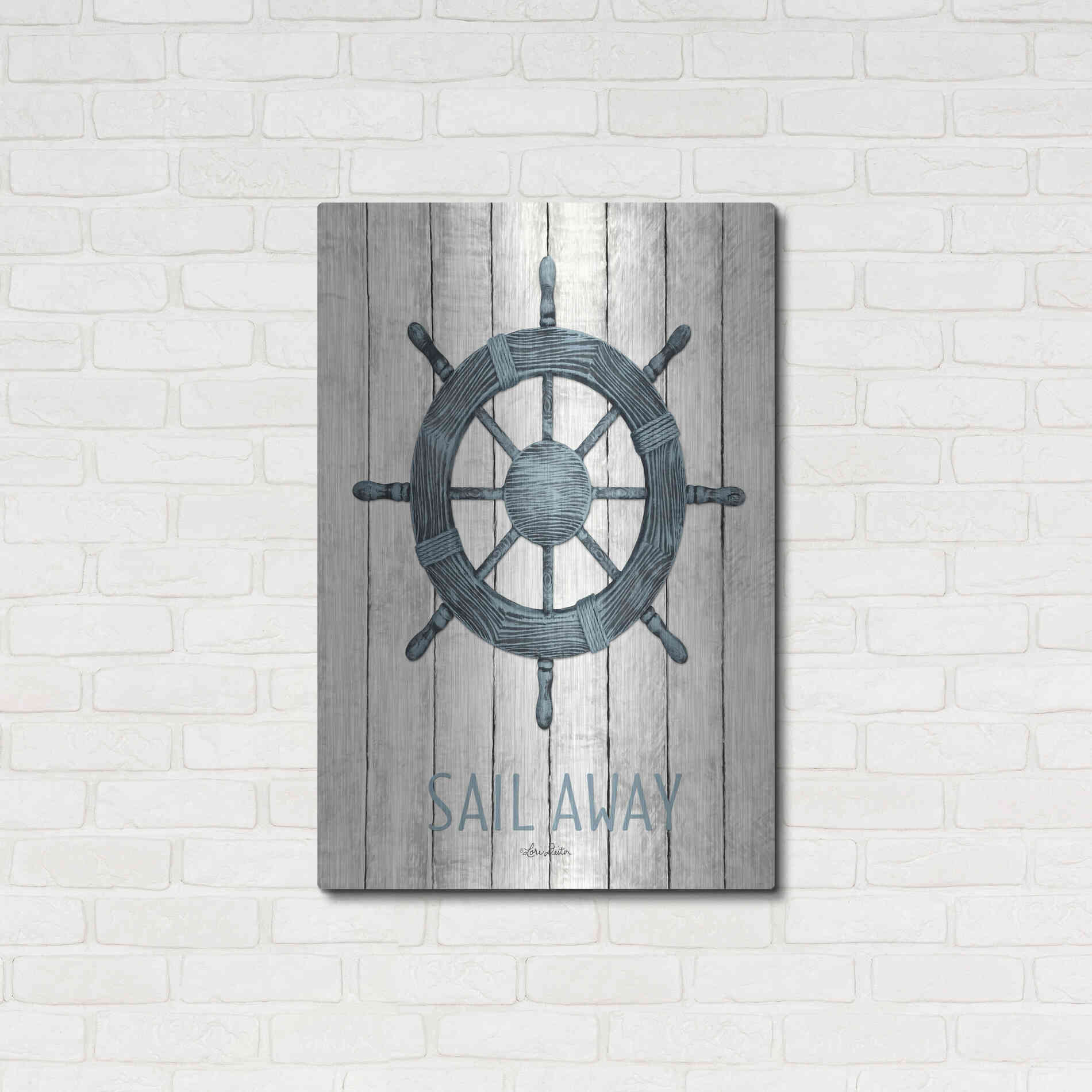 Luxe Metal Art 'Sail Away' by Lori Deiter, Metal Wall Art,24x36