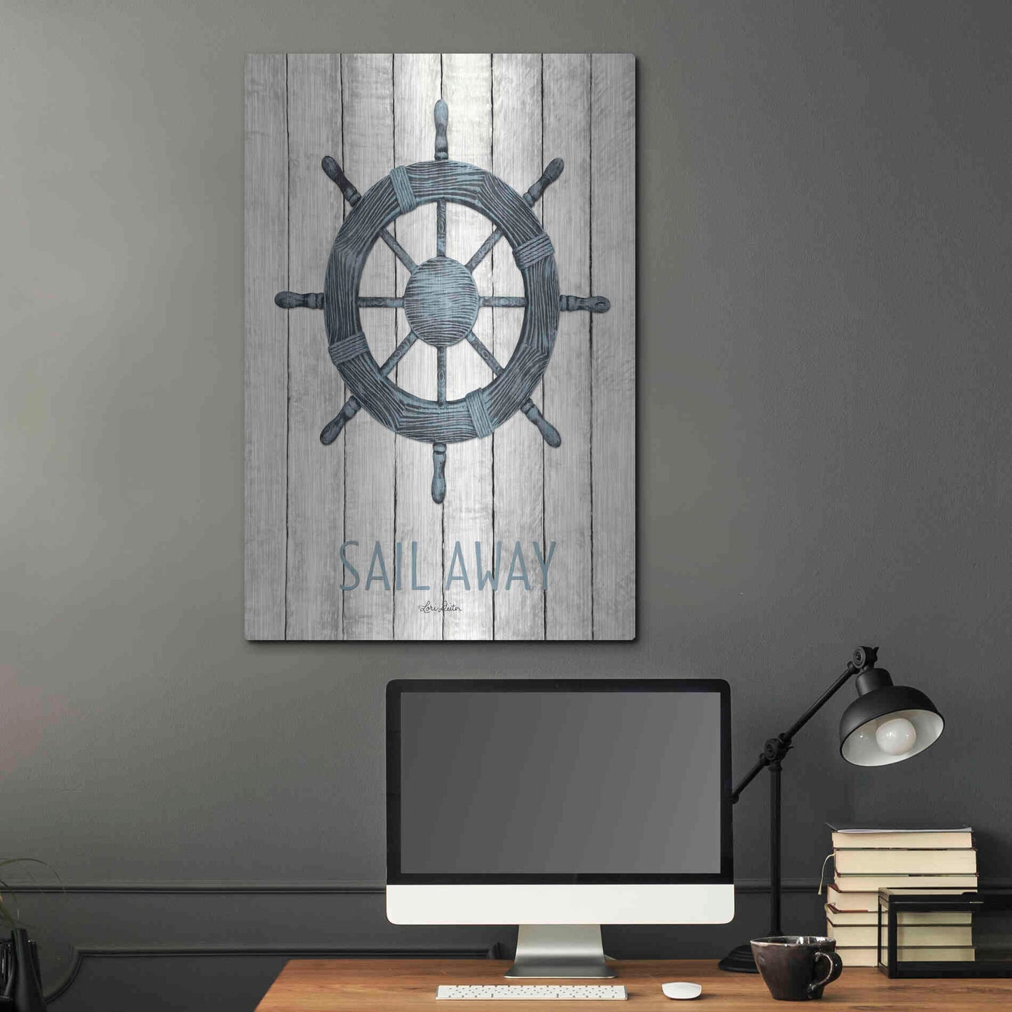 Luxe Metal Art 'Sail Away' by Lori Deiter, Metal Wall Art,24x36