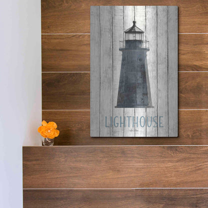Luxe Metal Art 'Lighthouse' by Lori Deiter, Metal Wall Art,12x16