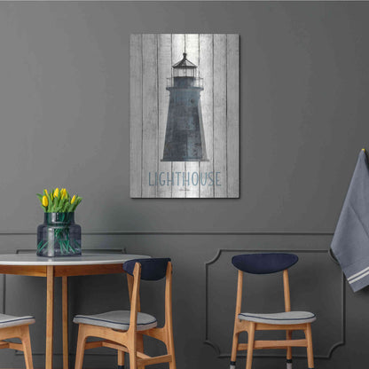 Luxe Metal Art 'Lighthouse' by Lori Deiter, Metal Wall Art,24x36