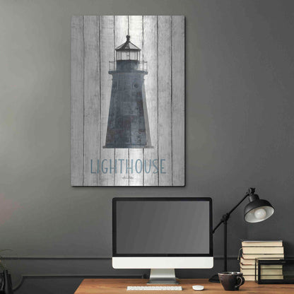 Luxe Metal Art 'Lighthouse' by Lori Deiter, Metal Wall Art,24x36