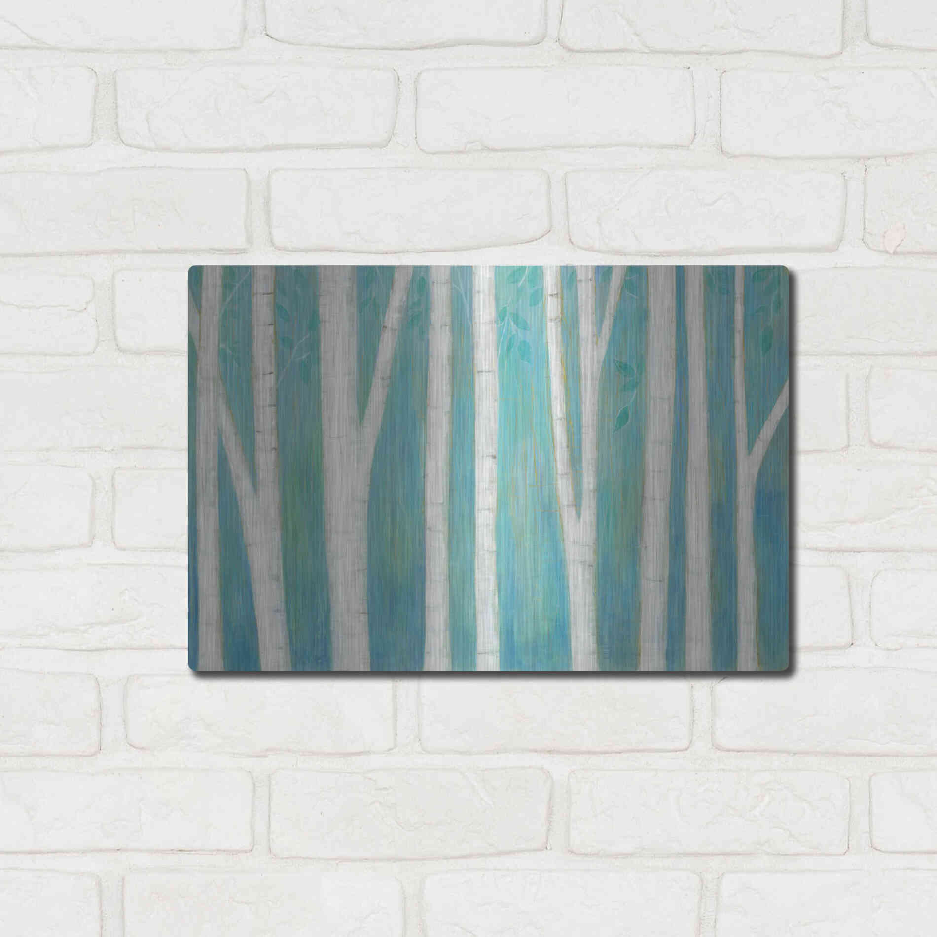 Luxe Metal Art 'Spring Woods' by Melissa Averinos, Metal Wall Art,16x12