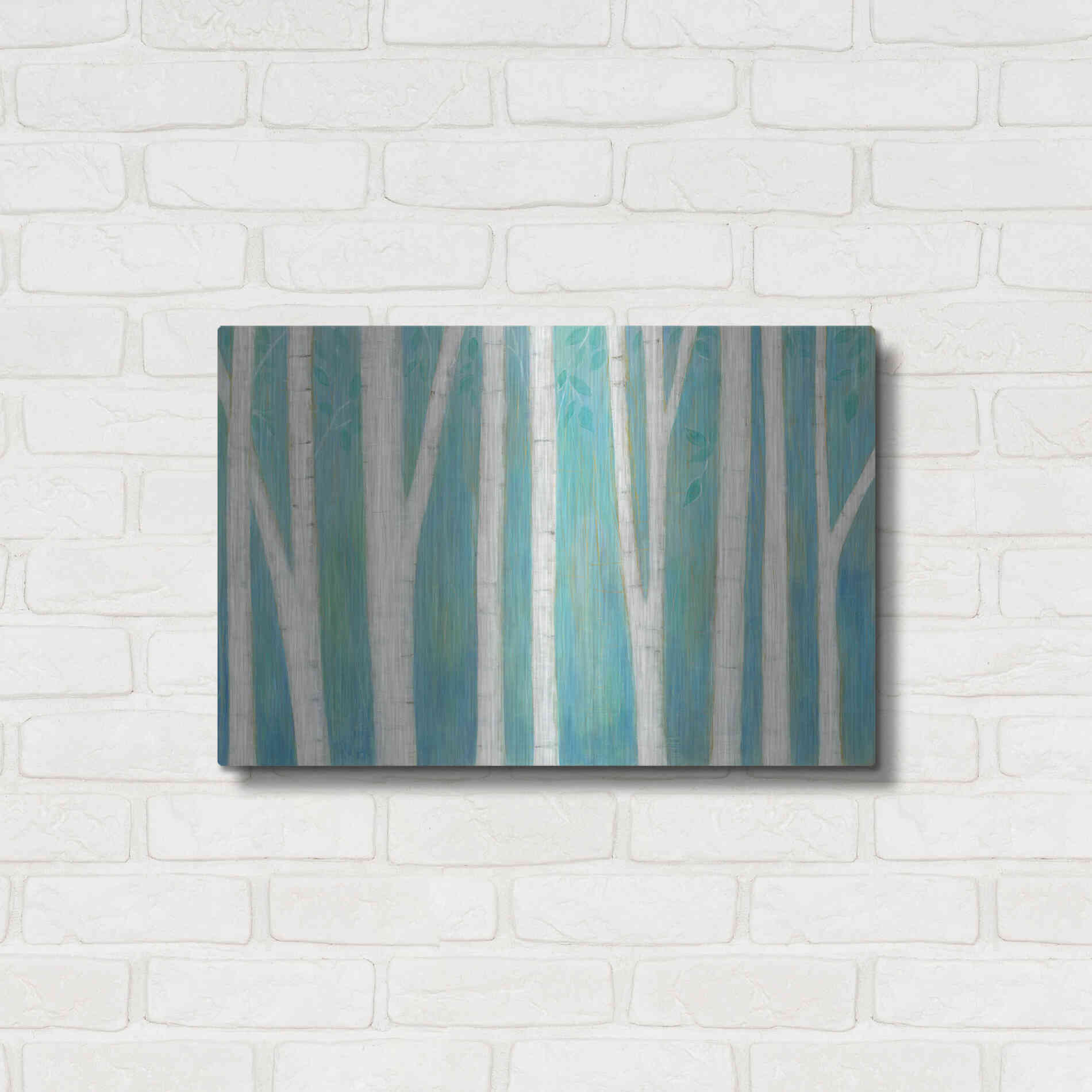 Luxe Metal Art 'Spring Woods' by Melissa Averinos, Metal Wall Art,24x16