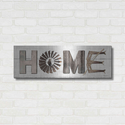 Luxe Metal Art 'Rustic Home II' by Lori Deiter, Metal Wall Art,36x12