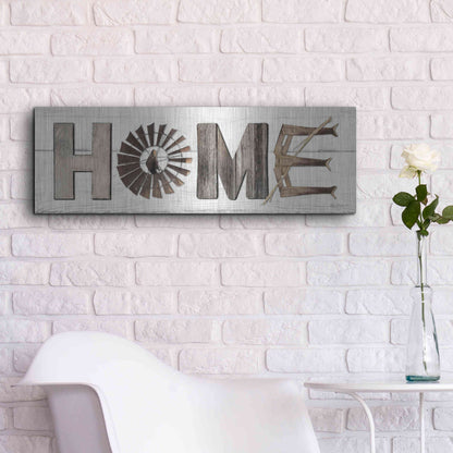 Luxe Metal Art 'Rustic Home II' by Lori Deiter, Metal Wall Art,36x12