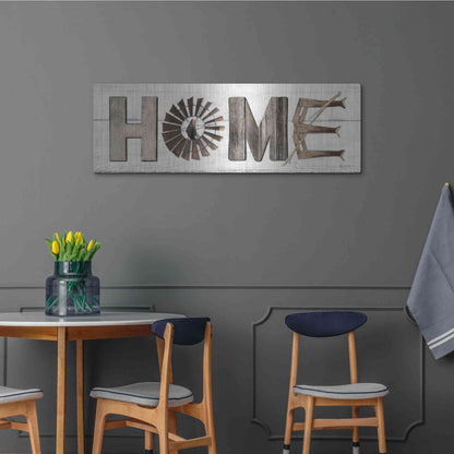 Luxe Metal Art 'Rustic Home II' by Lori Deiter, Metal Wall Art,48x16