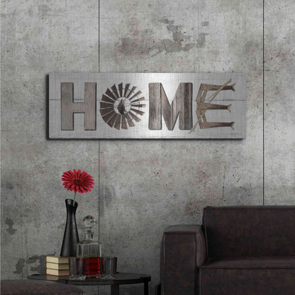 Luxe Metal Art 'Rustic Home II' by Lori Deiter, Metal Wall Art,48x16