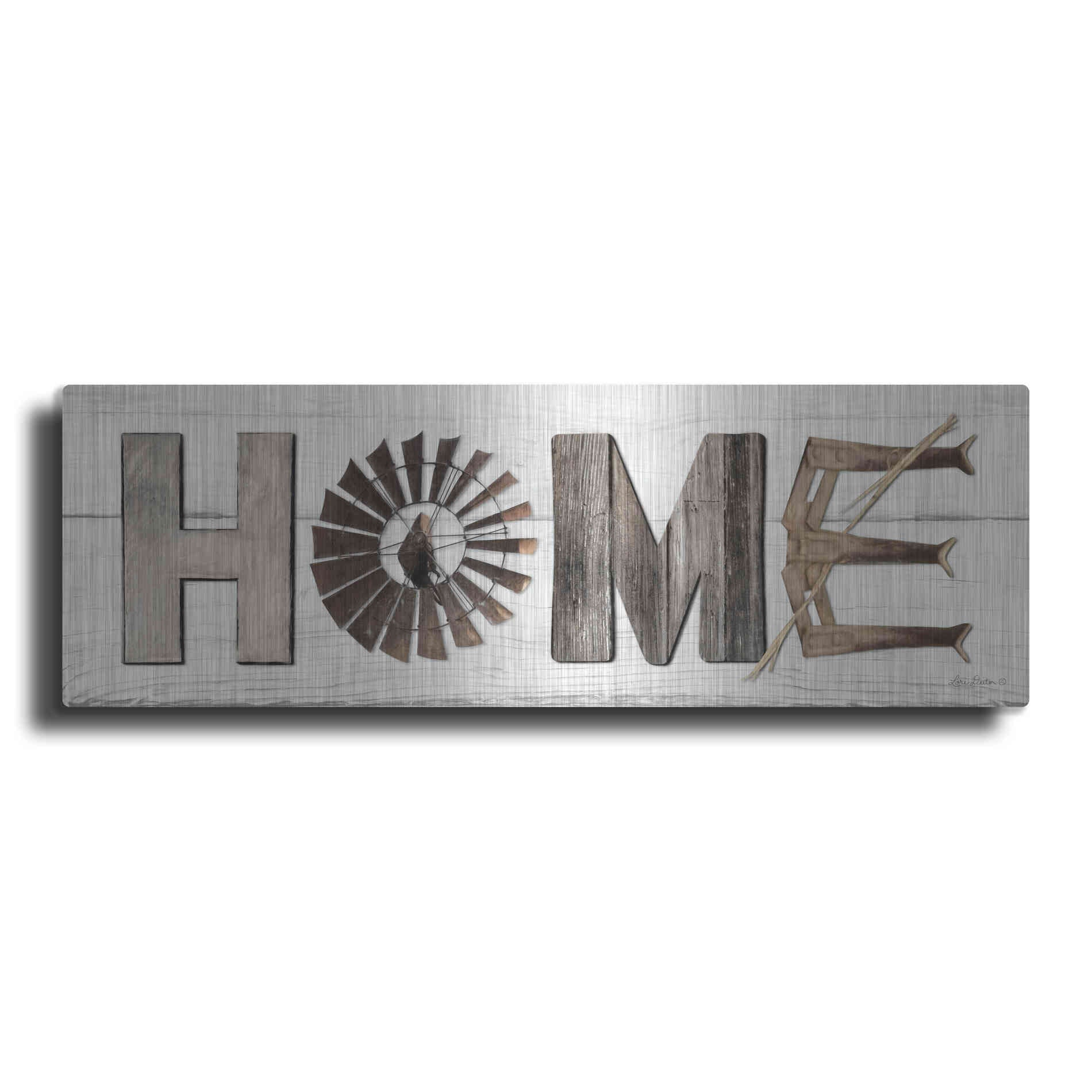 Luxe Metal Art 'Rustic Home II' by Lori Deiter, Metal Wall Art