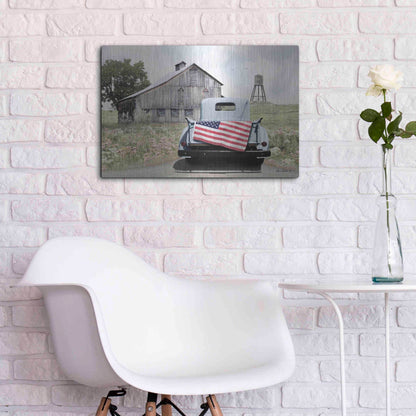 Luxe Metal Art 'American Tailgating' by Lori Deiter, Metal Wall Art,24x16