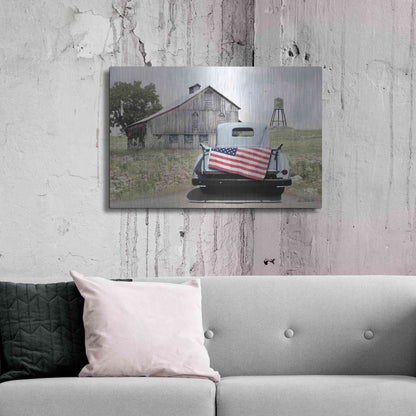 Luxe Metal Art 'American Tailgating' by Lori Deiter, Metal Wall Art,36x24