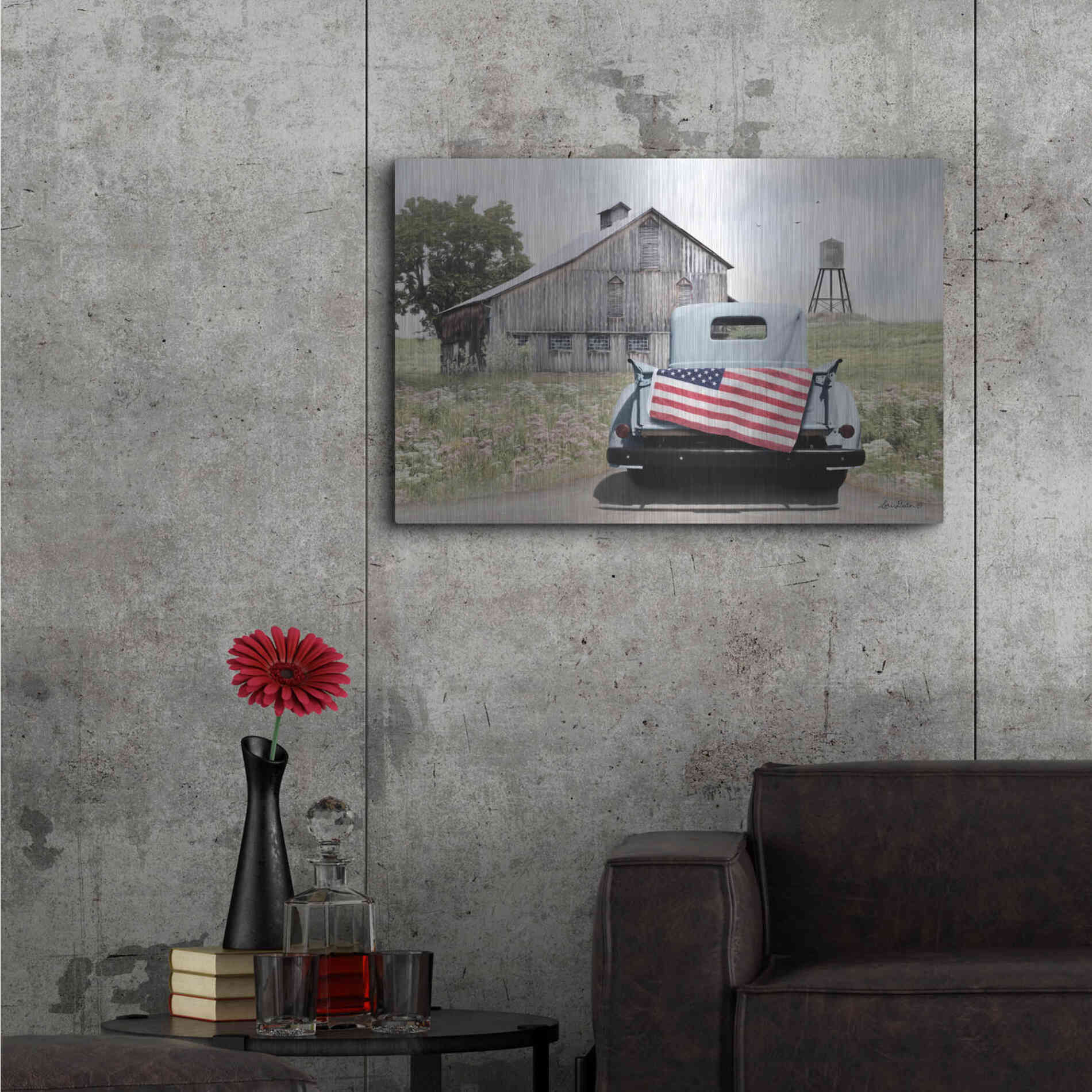 Luxe Metal Art 'American Tailgating' by Lori Deiter, Metal Wall Art,36x24