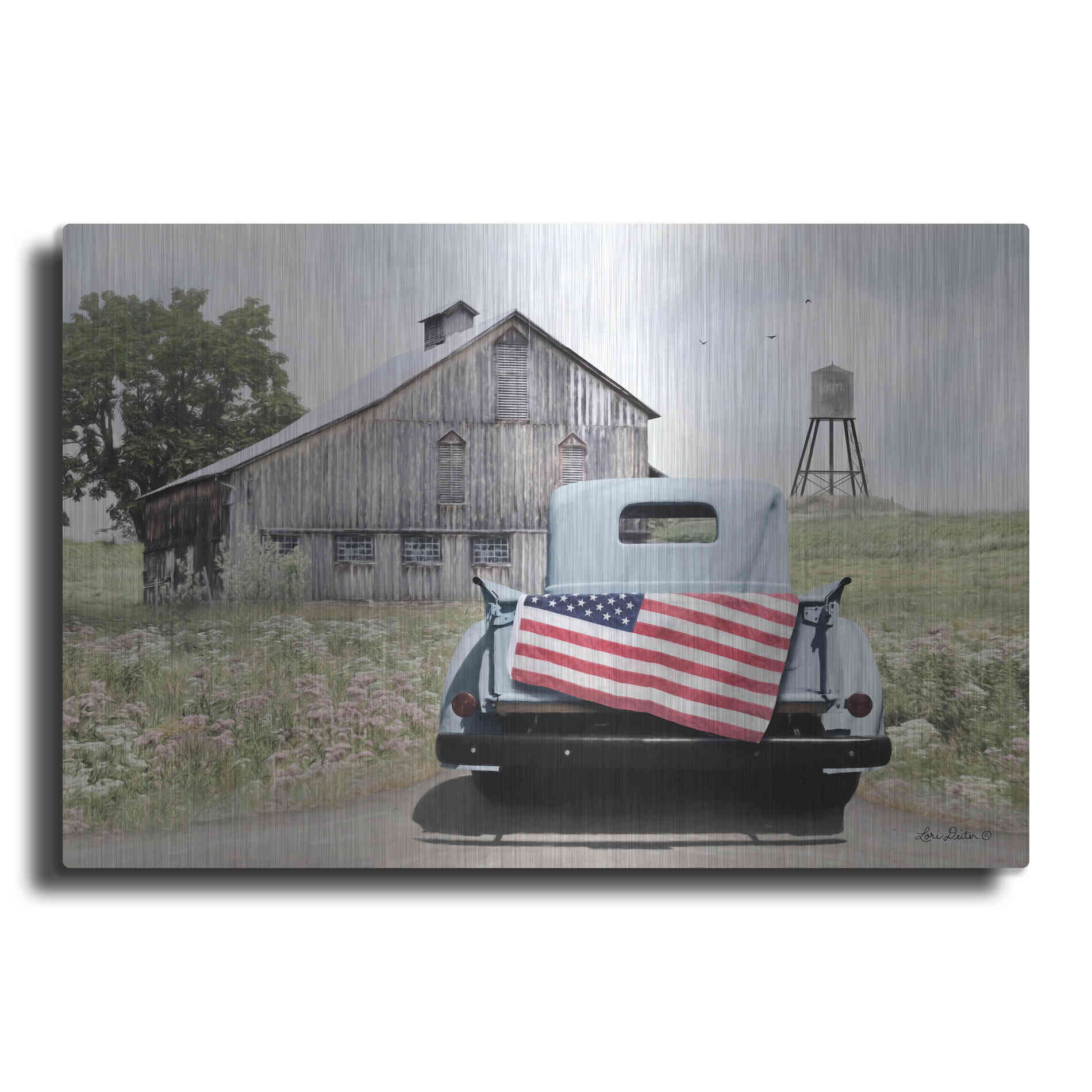 Luxe Metal Art 'American Tailgating' by Lori Deiter, Metal Wall Art