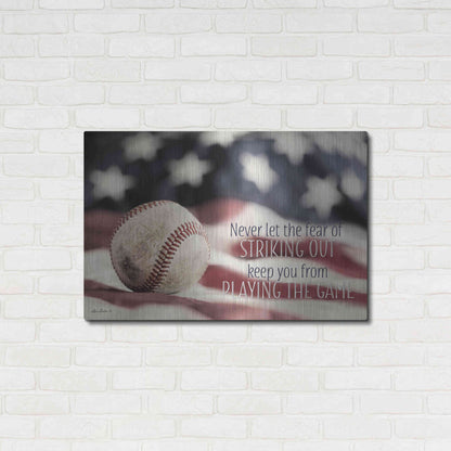 Luxe Metal Art 'Baseball - Playing the Game' by Lori Deiter, Metal Wall Art,36x24