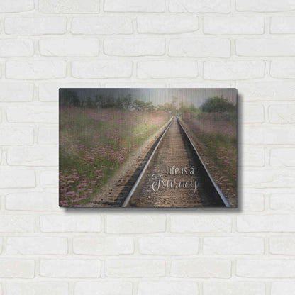 Luxe Metal Art 'Life is a Journey' by Lori Deiter, Metal Wall Art,24x16