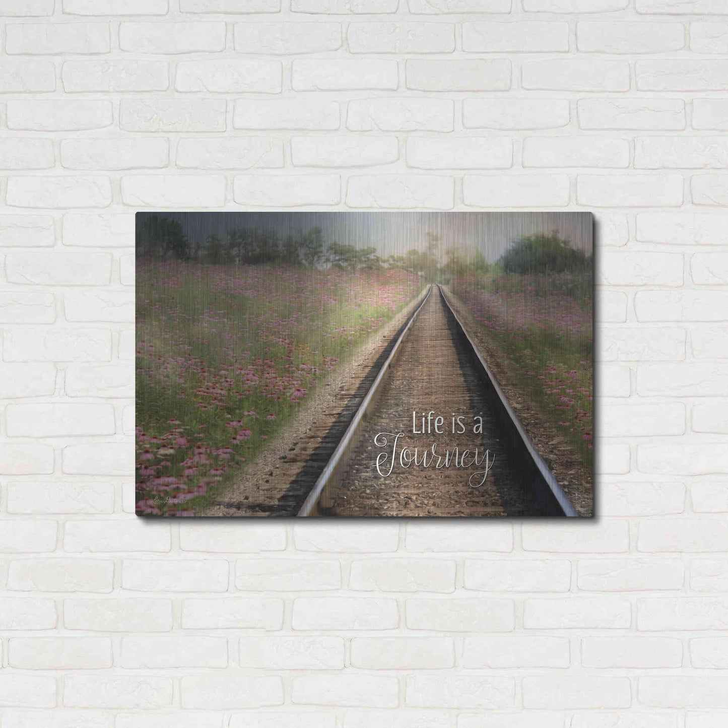 Luxe Metal Art 'Life is a Journey' by Lori Deiter, Metal Wall Art,36x24