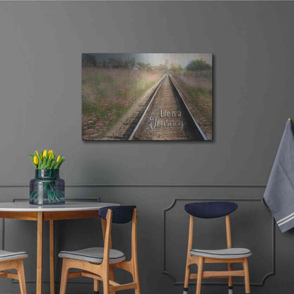 Luxe Metal Art 'Life is a Journey' by Lori Deiter, Metal Wall Art,36x24