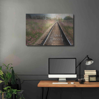 Luxe Metal Art 'Life is a Journey' by Lori Deiter, Metal Wall Art,36x24