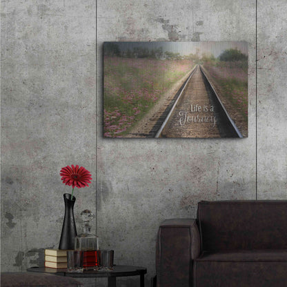Luxe Metal Art 'Life is a Journey' by Lori Deiter, Metal Wall Art,36x24