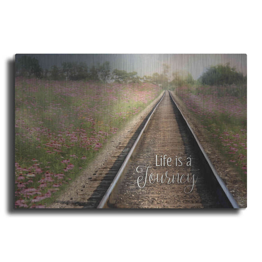 Luxe Metal Art 'Life is a Journey' by Lori Deiter, Metal Wall Art