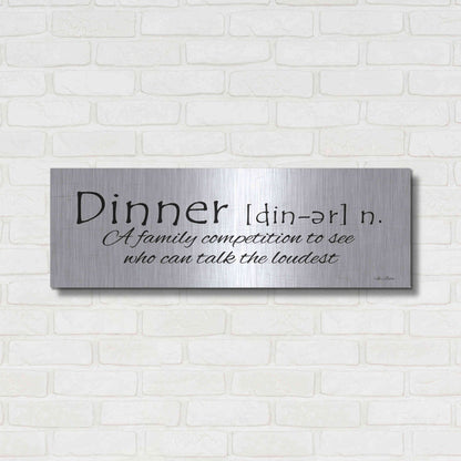 Luxe Metal Art 'Dinner Competition' by Lori Deiter, Metal Wall Art,36x12