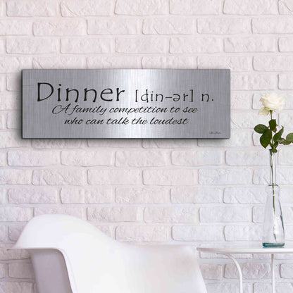 Luxe Metal Art 'Dinner Competition' by Lori Deiter, Metal Wall Art,36x12