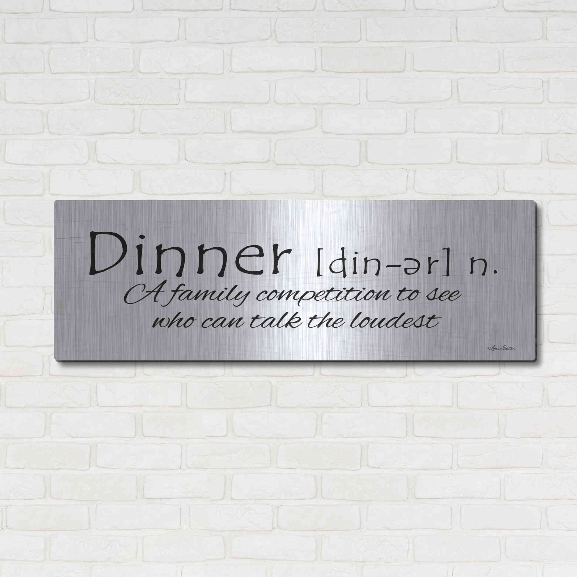 Luxe Metal Art 'Dinner Competition' by Lori Deiter, Metal Wall Art,48x16