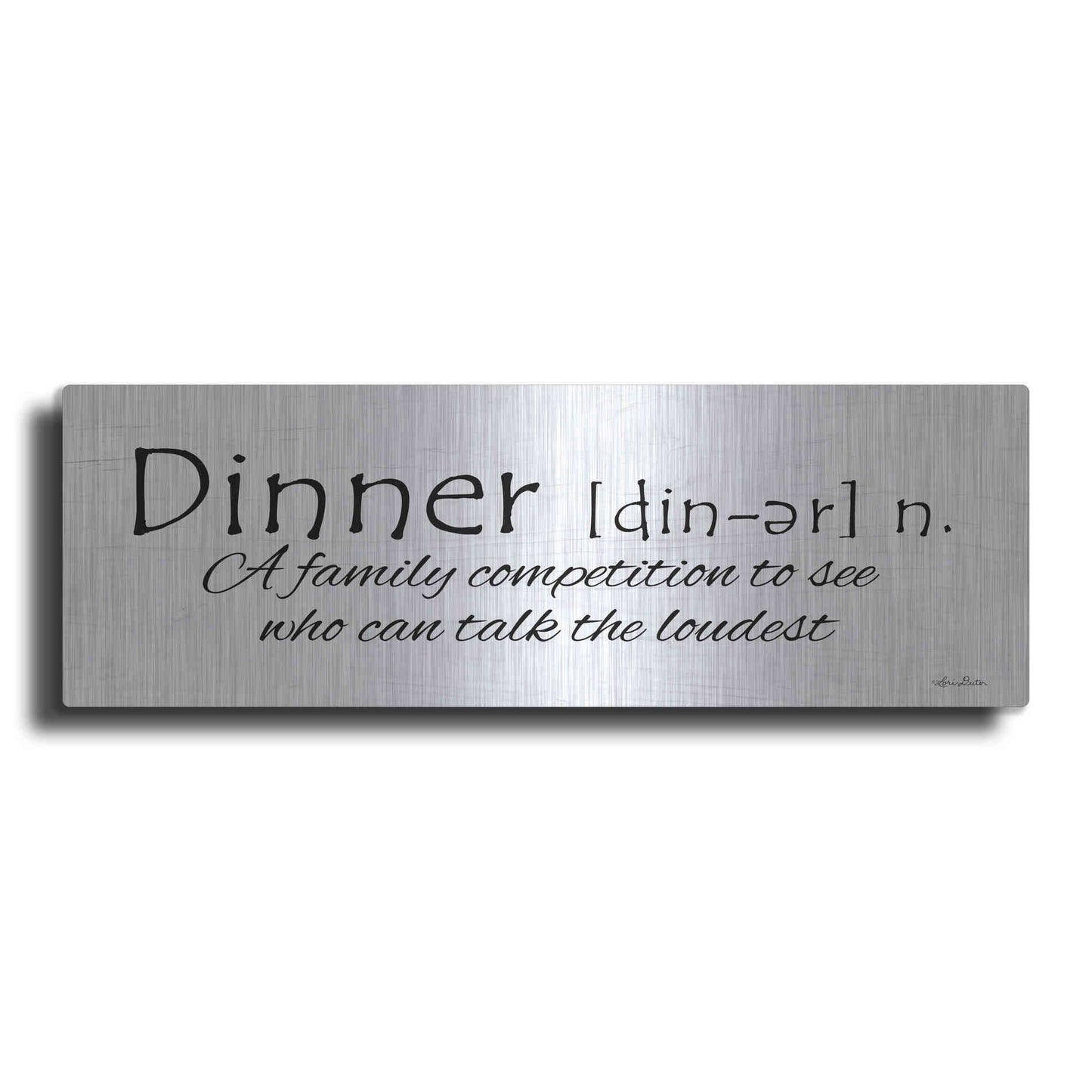 Luxe Metal Art 'Dinner Competition' by Lori Deiter, Metal Wall Art