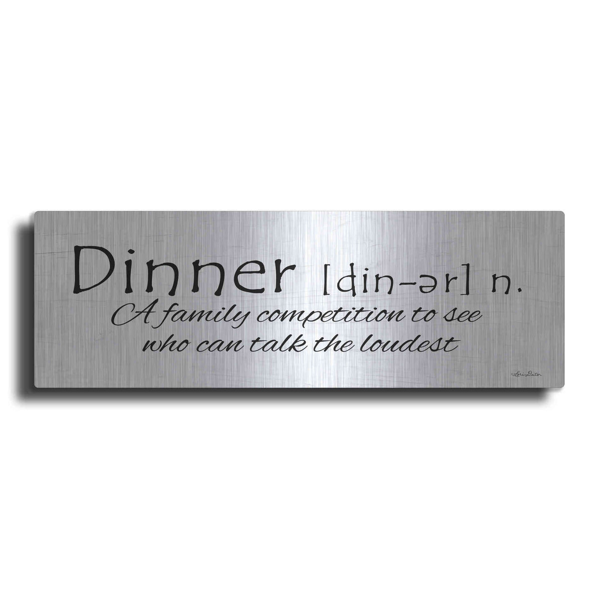 Luxe Metal Art 'Dinner Competition' by Lori Deiter, Metal Wall Art