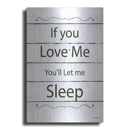 Luxe Metal Art 'Let Me Sleep' by Lori Deiter, Metal Wall Art